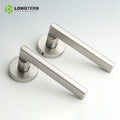 Zinc Alloy Door Hardware Matte Black Interior Door Lever Lock Metal Wood Door Handle Lock Set for House