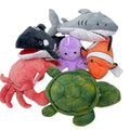 Ocean Animals Plush Toys Animals Puppets Cartoon Plush Hand Puppets Shark Clownfish Crab Whale Turtle Plush Sea Animal Puppets