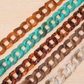 Deepeel AL503 50cm Custom DIY Handbag Accessories Detachable Resin Chain Plastic Bag Chains Purse Chain