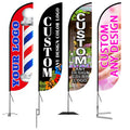 No MOQ 72-Hour Delivery Advertising Custom Printed Flying Banners Bali Bow Sail Swooper Flag Promotional Polyester Fiberglass