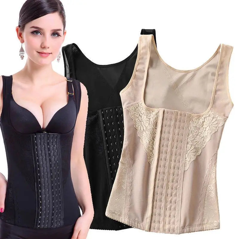 Women Waist Trainer Push up Vest Tummy Belly Girdle Body Shaper Control Waist Cincher Corset Vest Shaperwear Slimming Belt