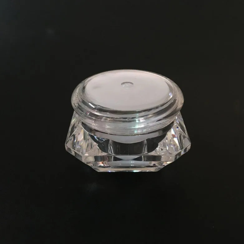 5g Diamond Shape Acrylic Plastic Cosmetic Container Clear Face Cream Jar for Eye Cream 20g Capacity