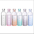 Hot Selling Eco Friendly Time Marker Glass Water Bottle Drinking With  Lids 500ml