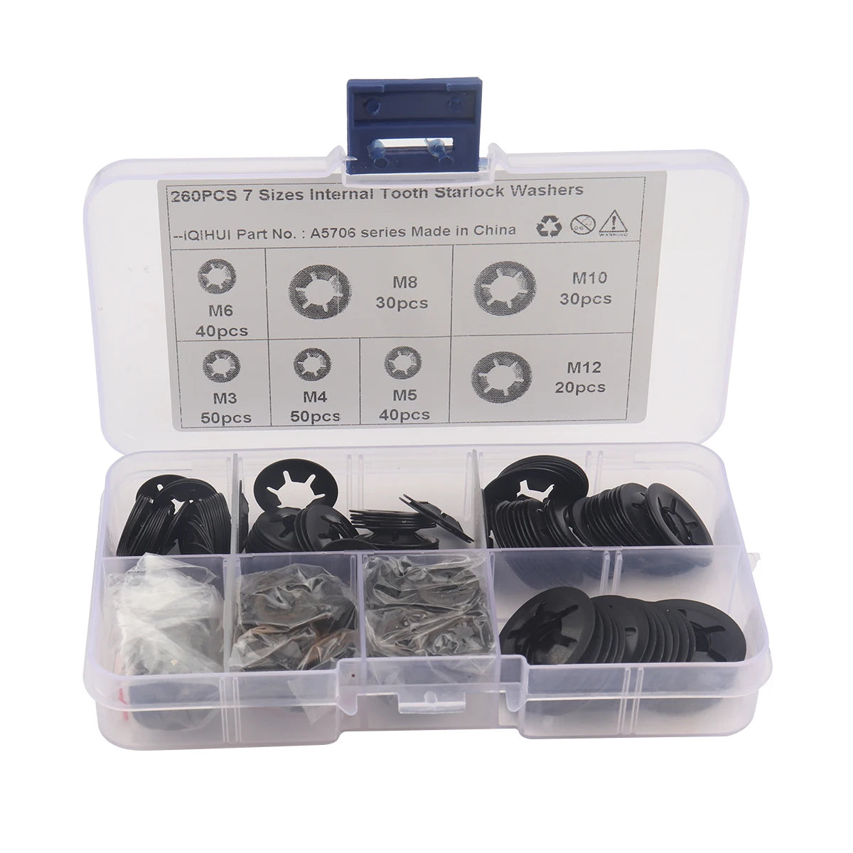 260pcs Internal Tooth Starlock Washers Locking Assortment Kit Wholesale Price at BAJUTU for Insulation on Car