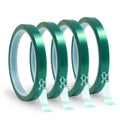 Heat Press Sublimation Printer Silicone Adhesive PET Tape Polyest Film Green Tape for Powder Coating