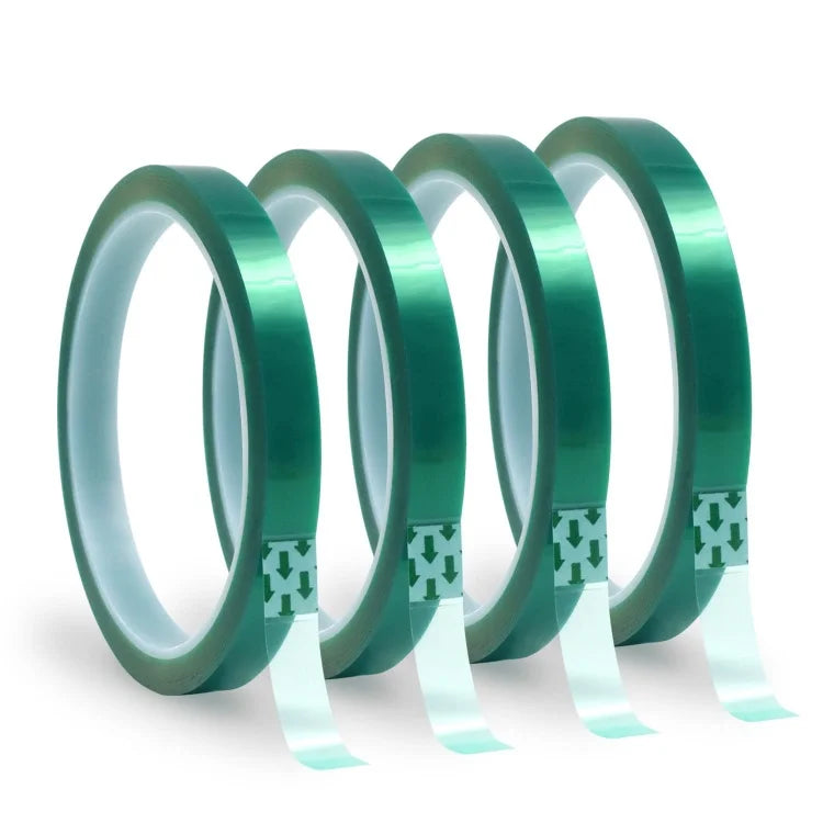 Heat Press Sublimation Printer Silicone Adhesive PET Tape Polyest Film Green Tape for Powder Coating