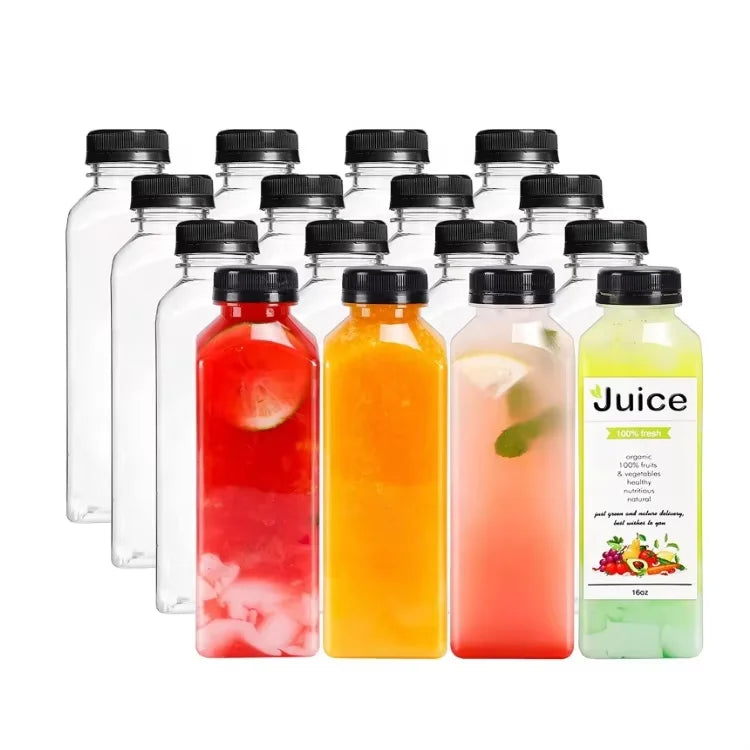 Custom Printing Logo Plastic Bottle PET Material 60ml 100ml 150ml 200ml 250ml 300ml 350ml 400ml 500ml 1000ml for Juice