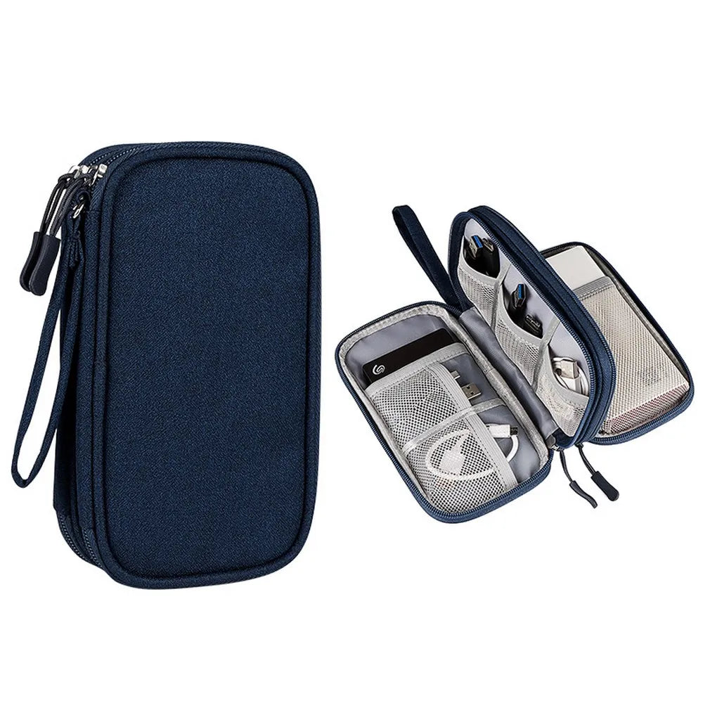 Portable Travel Electronic Accessories Earphone Cable Organizer Bag for USB Data Earphone Charger Kit