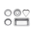 Mini Carbon Steel Baking Mold Household DIY Heart Round Cake/Chiffon Cake/Cupcake/Toast Heat-resistant Pastry Baking Mold
