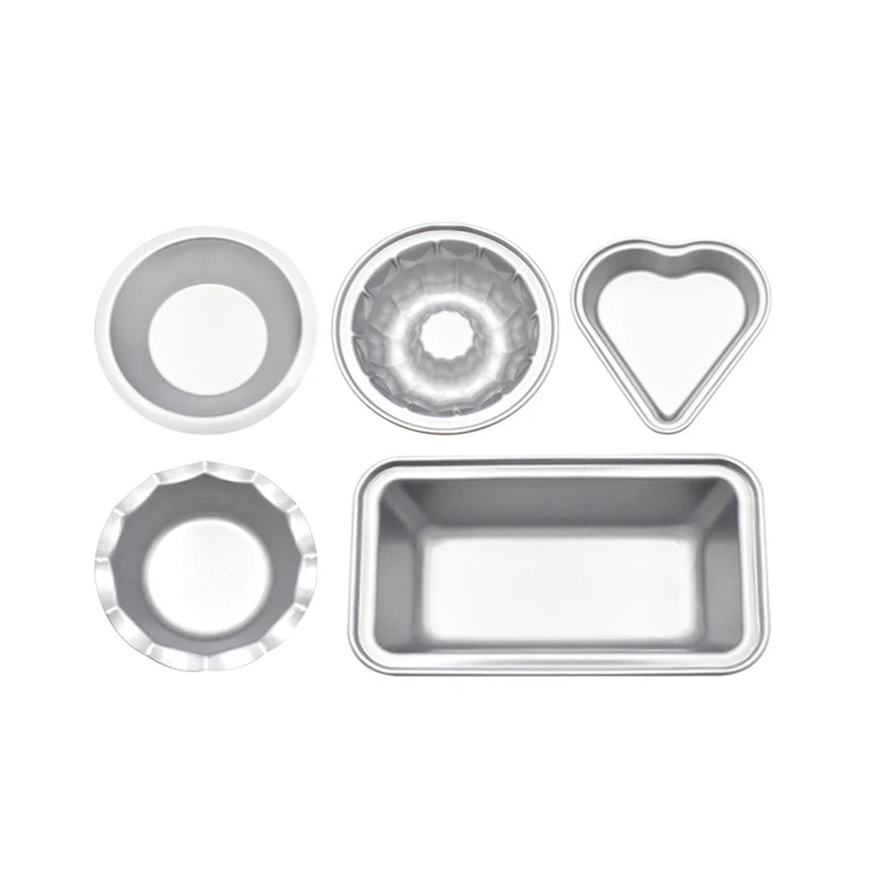 Mini Carbon Steel Baking Mold Household DIY Heart Round Cake/Chiffon Cake/Cupcake/Toast Heat-resistant Pastry Baking Mold