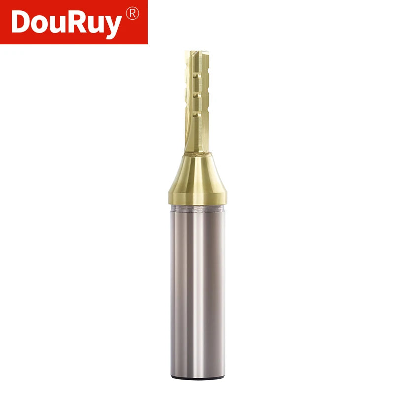 DouRuy Coated TCT 3 Flute Straight Bits TCT Router Bits 1/2 Shank TCT Straight Milling Cutter