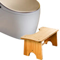Original Simple Design Healthy Portable Poop Stool Bathroom Bamboo Toilet Stool With Non-Slip Mat for Adults Children