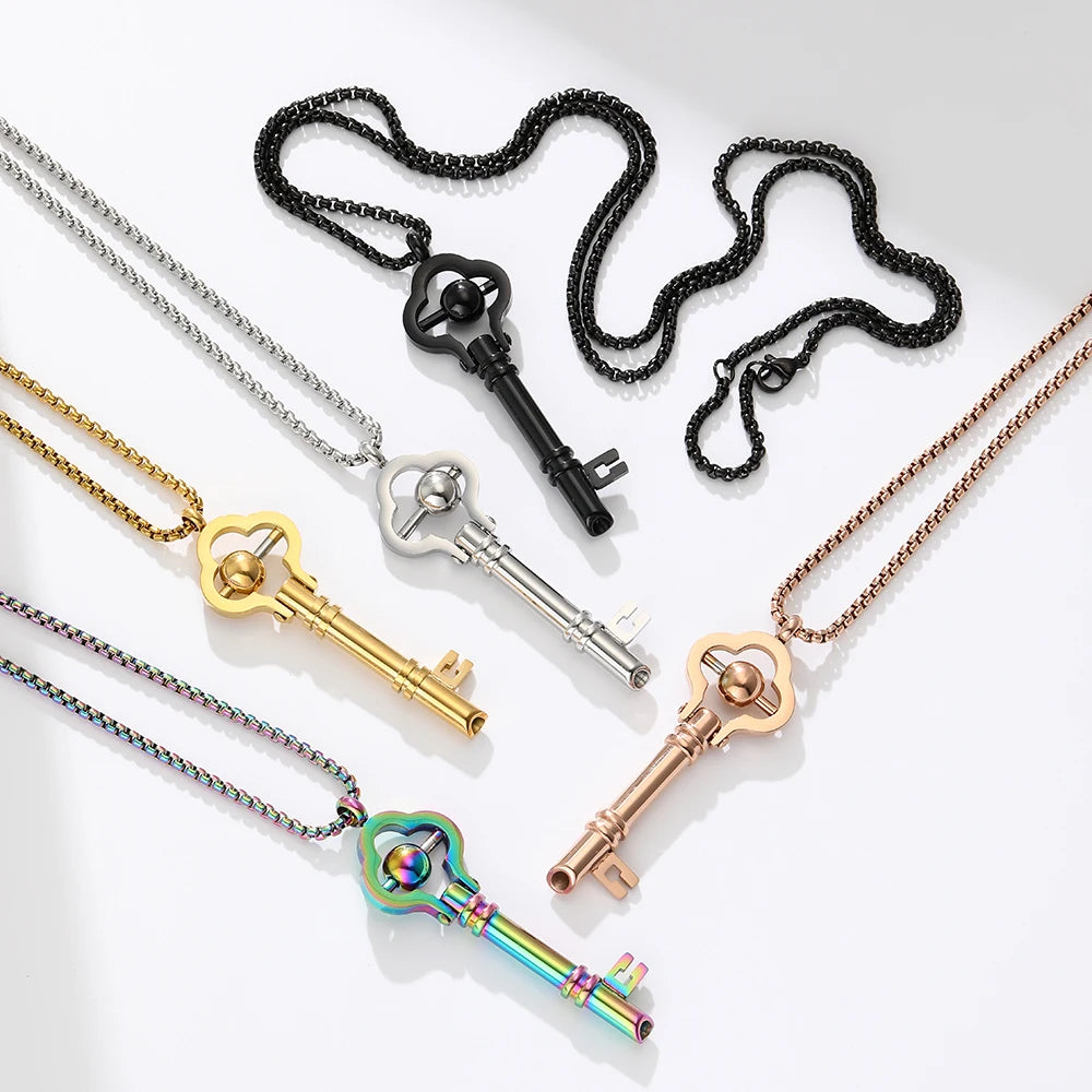 Stainless Steel Relief Anxiety Jewelry Regulate Breathing Stress Anxiety Breath Meditation Pendant Whistle Necklace