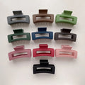 8.7cm Wholesale Square Rectangle Simple Multi Colors Hair Claw Clips Middle Matte Hair Claw for Woman Girls