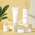 Private Label  Rice Extract Natural Organic Whitening Moisturizer Face Mud Mask Serum Cream Rice Facial Skin Care Set