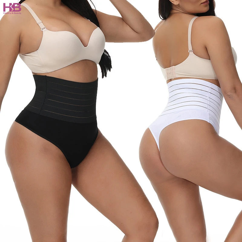 Butt Lifter Plus Size Breathable Nonwoven High Waist Thong G-string Tummy Brief Slim Panties