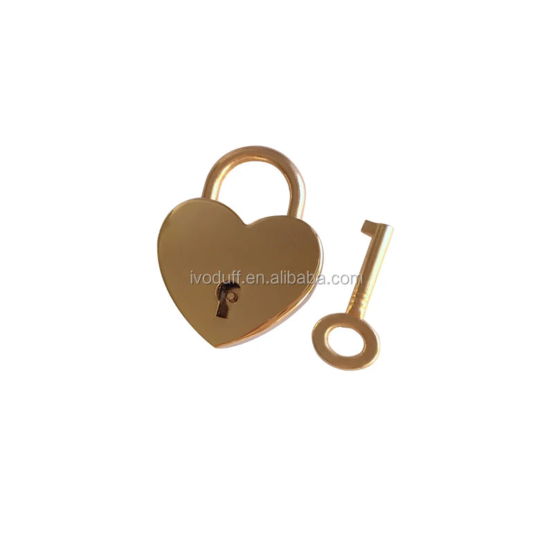 Padlock High Quality Engraved Mini Gold Heart Love Lock Padlock