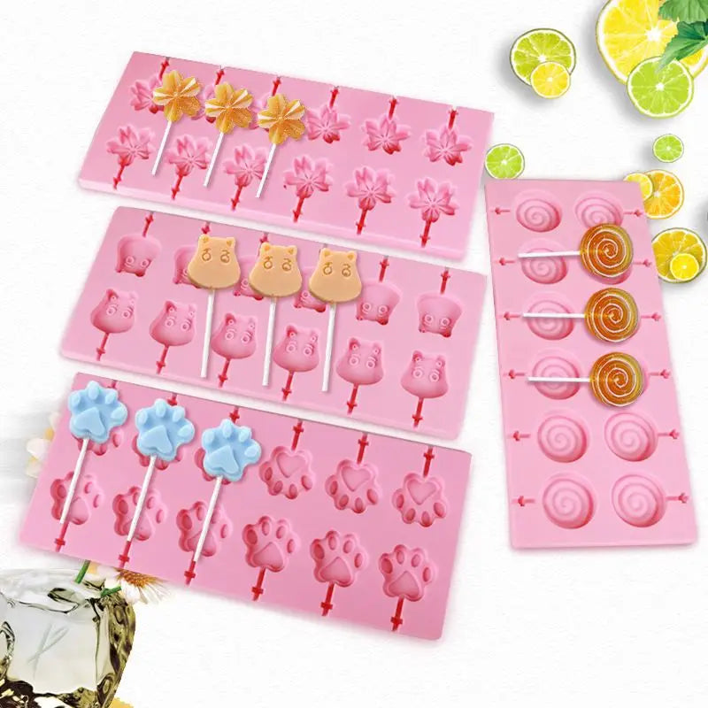 Silicon Lollipop Mold Chocolate Candy Mold Silicone 3d Chocolate Mould Sugar Molds