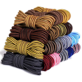 1Pair Outdoor Hiking Leisure Casual Sneakers with Double Striped Boots Shoe Laces Double Color Polyester Accessories
