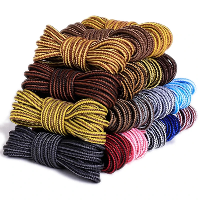 1Pair Outdoor Hiking Leisure Casual Sneakers with Double Striped Boots Shoe Laces Double Color Polyester Accessories