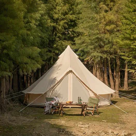 2024 Hot Sale 3M/4M/5M/6M/7M Outdoor Camping Luxury Yurt Zelt Glamping 4 Season 5-12 Persons Family Canvas Oxford Bell Tent