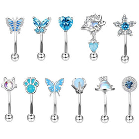 2023 Fashion New 16G Eyebrow Piercing Jewelry Stainless Steel Body Piercing Jewelry Eyebrow Ring