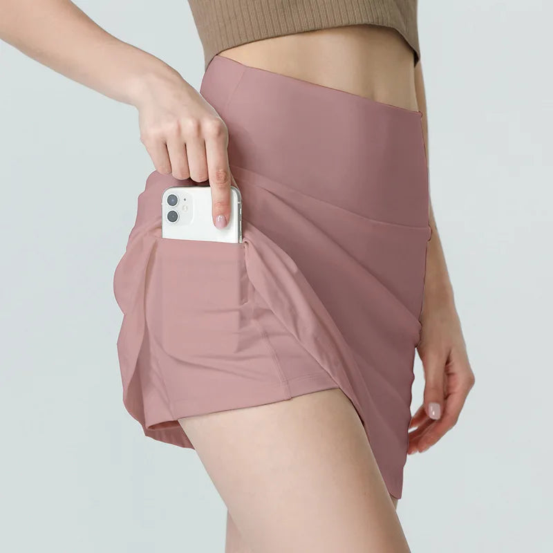 Women's Breathable Skorts with Pockets & Tummy Control-Athletic Golf Tennis Skirt Quick Dry 4-way Stretch
