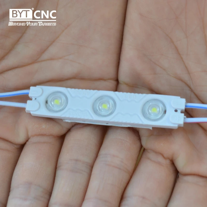 BYTCNC High Power IP65 DC12V 3 Leds 2835 Module Lens Cold White LED Module