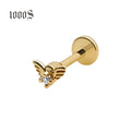 Wholesale 14k Real Gold Earring Newest Design Popular Butterfly Jewelry 14K Real Gold With Diamonds Earrings for Girls Gift