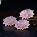 Natural pink Crystal Lotus Jewelry Fashionable Home Decoration and Gift Stone Carvings