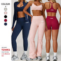 Custom High Quality Yoga Clothes Tight Quick-Drying Activewear Fitness Sportswear Women Running Sports Three-Piece Yoga Wear Set