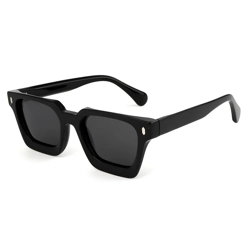 Vintage Designer Sunglasses Famous Brands Retro Black Square Polarized Sunglasses 2025 Mens Acetate Sunglasses