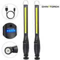 USB Rechargeable LED Work Light Portable COB Magnetic Cordless Inspection Light Cold White IPX4 600LM Max Brightness Dimmable