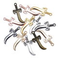 100pcs/bag Metal Jewelry weapon Dagger Jewelry Accessories Diy Charm Jewelry Making M68