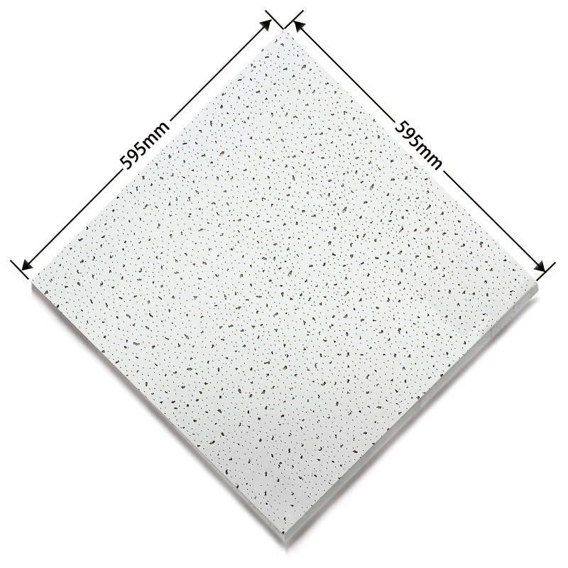 Modern Design Acoustic Mineral Wool Ceiling Board Moisture-Proof and Fire-Retardant 2x2 595x595x12mm Square Tiles for Hotels