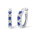 SE362 RINNTIN Online Fashion Jewellery Silver 14kt Gold Vermeil Cubic Zirconia Huggie Hoop Earrings