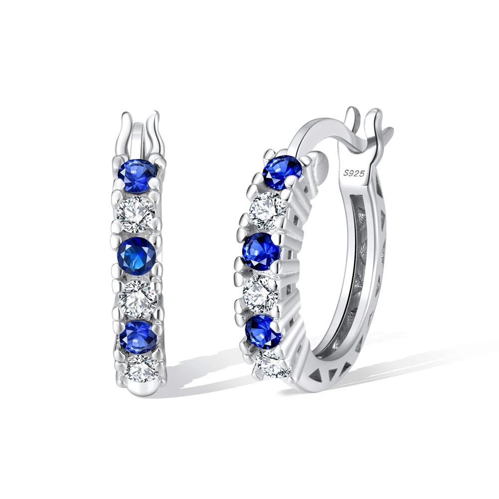 SE362 RINNTIN Online Fashion Jewellery Silver 14kt Gold Vermeil Cubic Zirconia Huggie Hoop Earrings