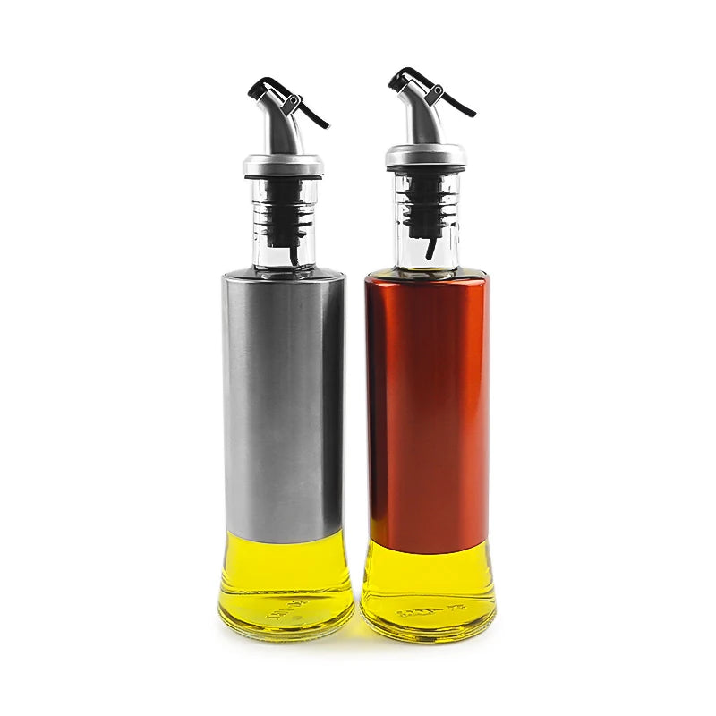 Cooking Oil Vinegar Glass Bottle Dispenser With Spout for Kitchen and BBQ 300ml