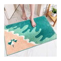 Non-Slip Strong Water Absorbent Plush Tufted Microfiber Indoor Bath Floor Mat Bathroom Rug