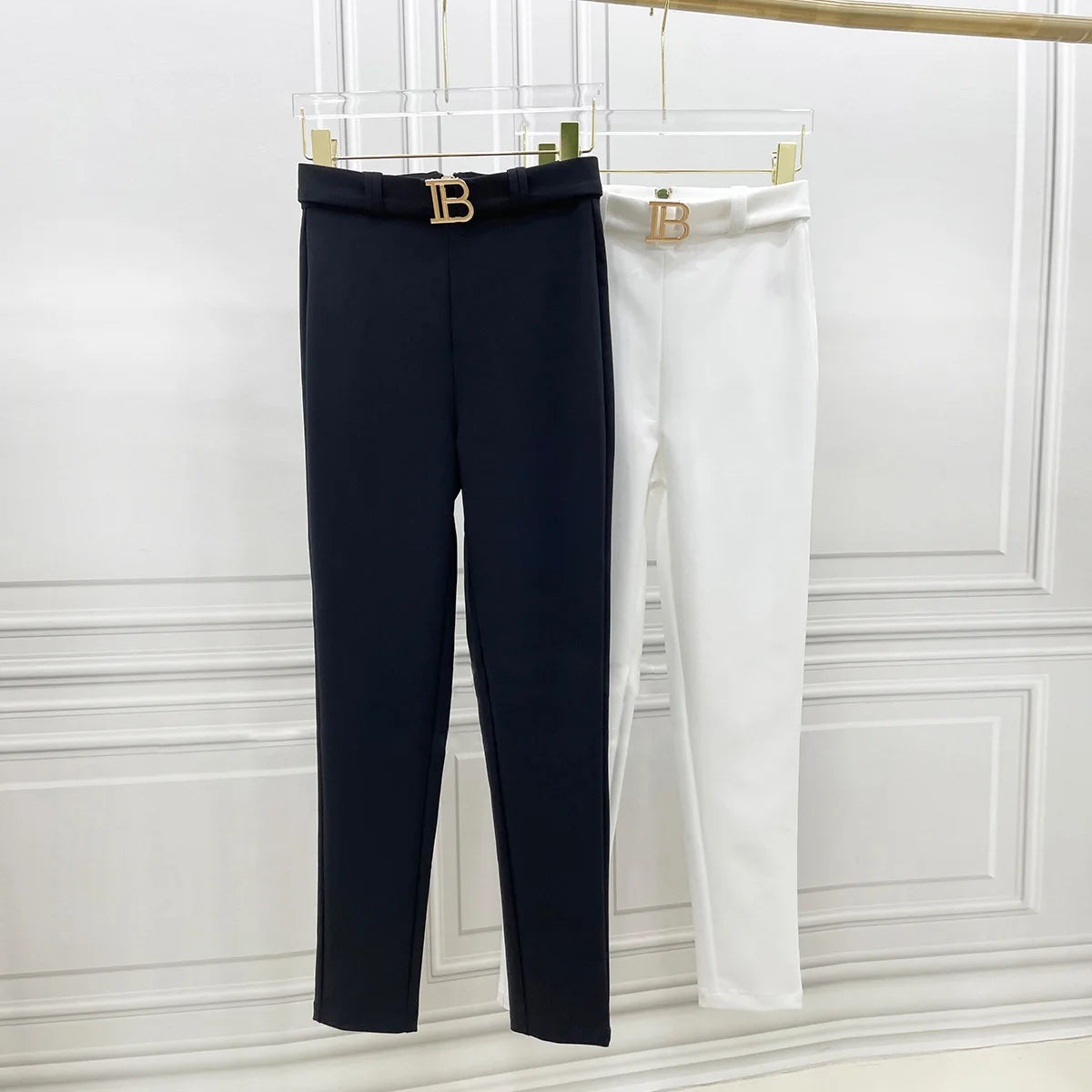Women Stretchy Slim Outdoor Pencil Pants 2022 Casual Bodycon Trousers With Belt