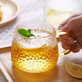 Lead Free Handmade Clear Glass Coffee Mug with Handle 420ml