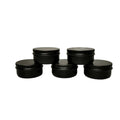 100ml Metal Cosmetic Tin for Shea Butter Essential Oil Body Cream and Shampoo with Black Aluminum Screw Cap
