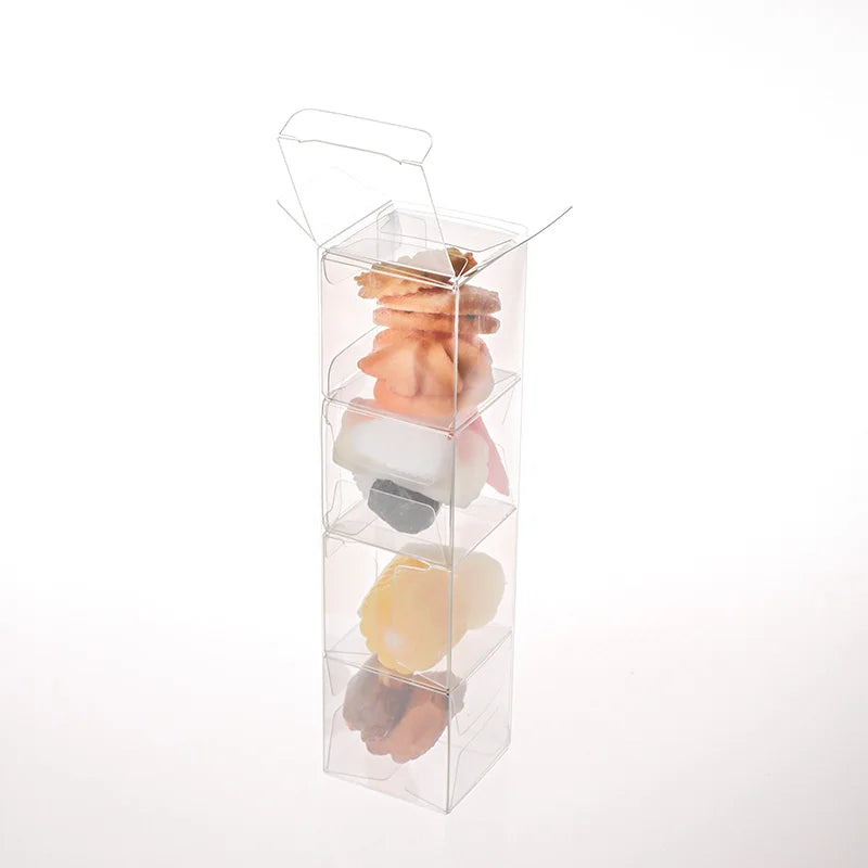 Custom Folding Transparent PVC PET PP Plastic Food Jelly Gift Packaging Box