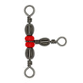 DORISEA 100pcs/pack T-Size 3 Way Fishing Gear Swivel Snap Hook Connector with Snap Fishhook Lure for Fishing Tackle