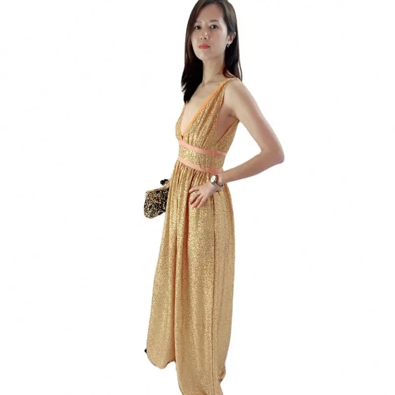 2023 Custom Fashion Elegant Handmade 3D Floral Halter Fitted Maxi Evening Party Dress Casual Dresses in Plus Size Chiffon Fabric