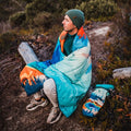 Printed 137*203 cm Lightweight Winter Down Blanket Waterproof Windproof Camping Blanket to Keep Warm in Cold Weather