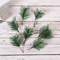 Christmas Pine Needles Green Artificial Pine Branches Fake Pine Picks for Christmas Garland Wreath Christmas Tree Decorations