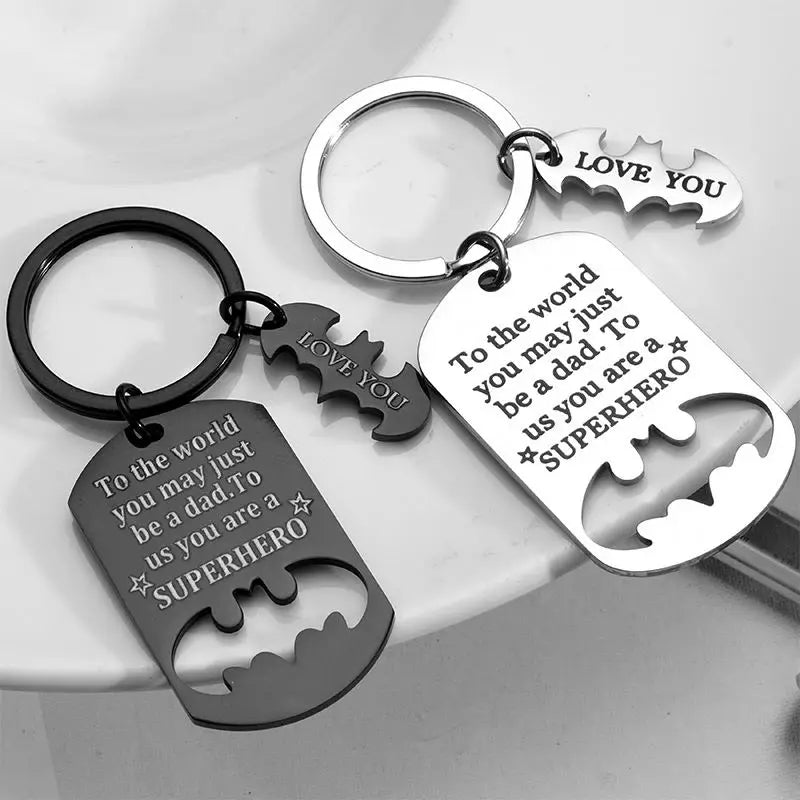 Wholesale  Father's Day Gift to the World You May Just Hot Sale Dad Stainless Steel Keychain for Dad