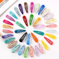 5cm Women Girls Child Basic Blank Hairpins Pins Candy Colorful Oil Drop Plated Snap Tic Tac Hair Clips Metal Hairclip for Kids