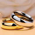 4mm 6mm 8mm High Polished Stainless Steel Plain Men Rings Engagement Wedding Simple Couple Gold Titanium Ring Jewelry